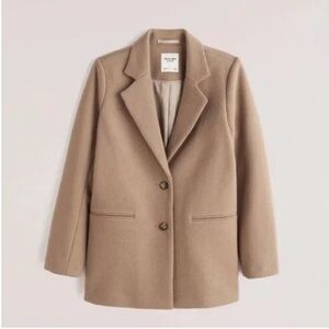 Abercrombie & Fitch Classic Camel Blazer Coat